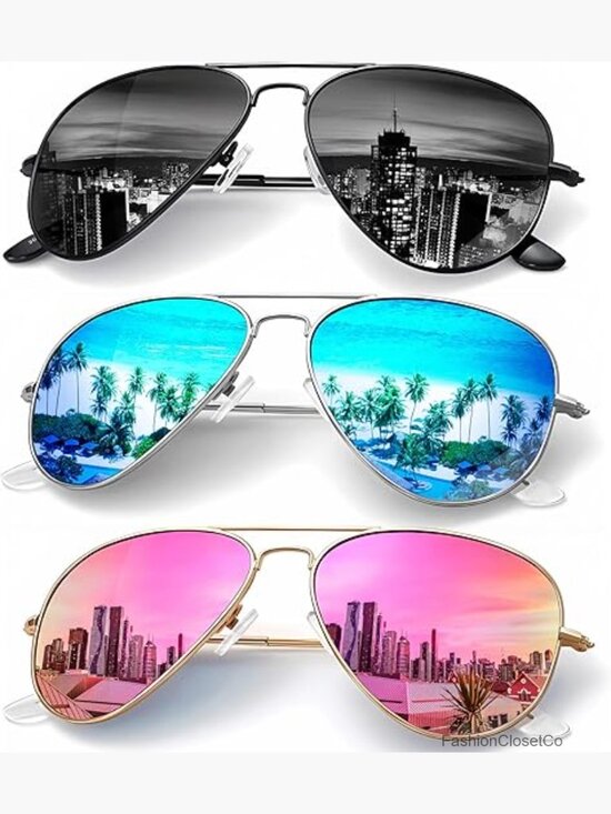 Classic Aviator Sunglasses Polarized UV Blocking Driving main image 6